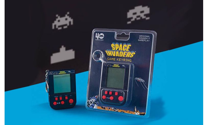 vintage space invaders handheld game